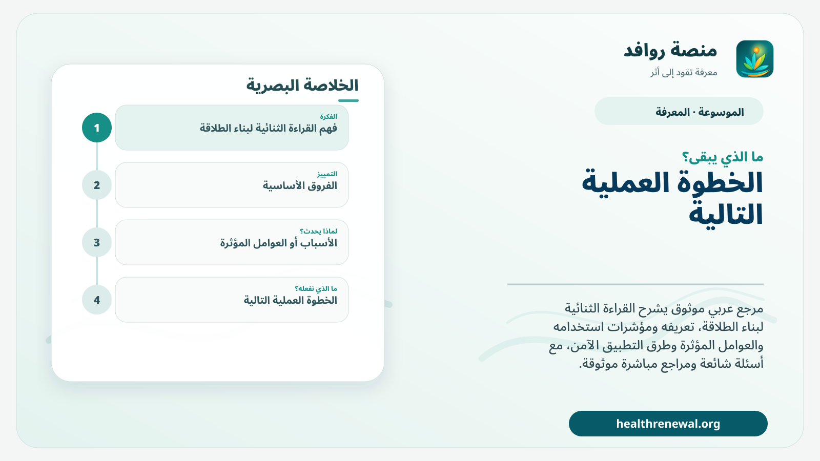 مخطط ختامي من منصة روافد يلخص «القراءة الثنائية لبناء الطلاقة» ويعرض أهم المحاور والخطوات التالية